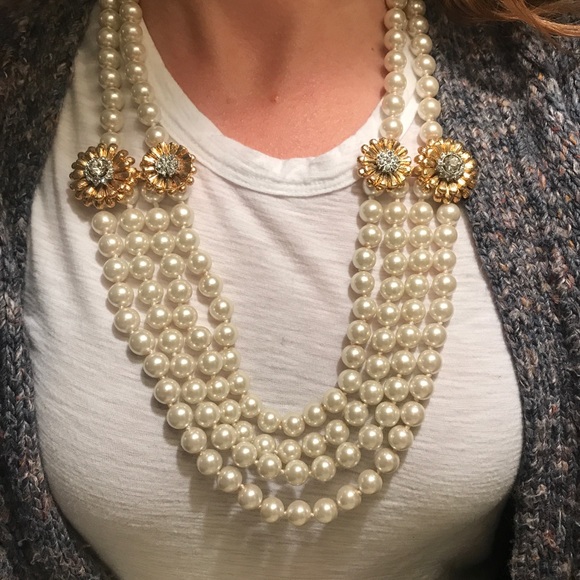 J. Crew Jewelry - J. Crew Multi-strand Faux Pearl Necklace